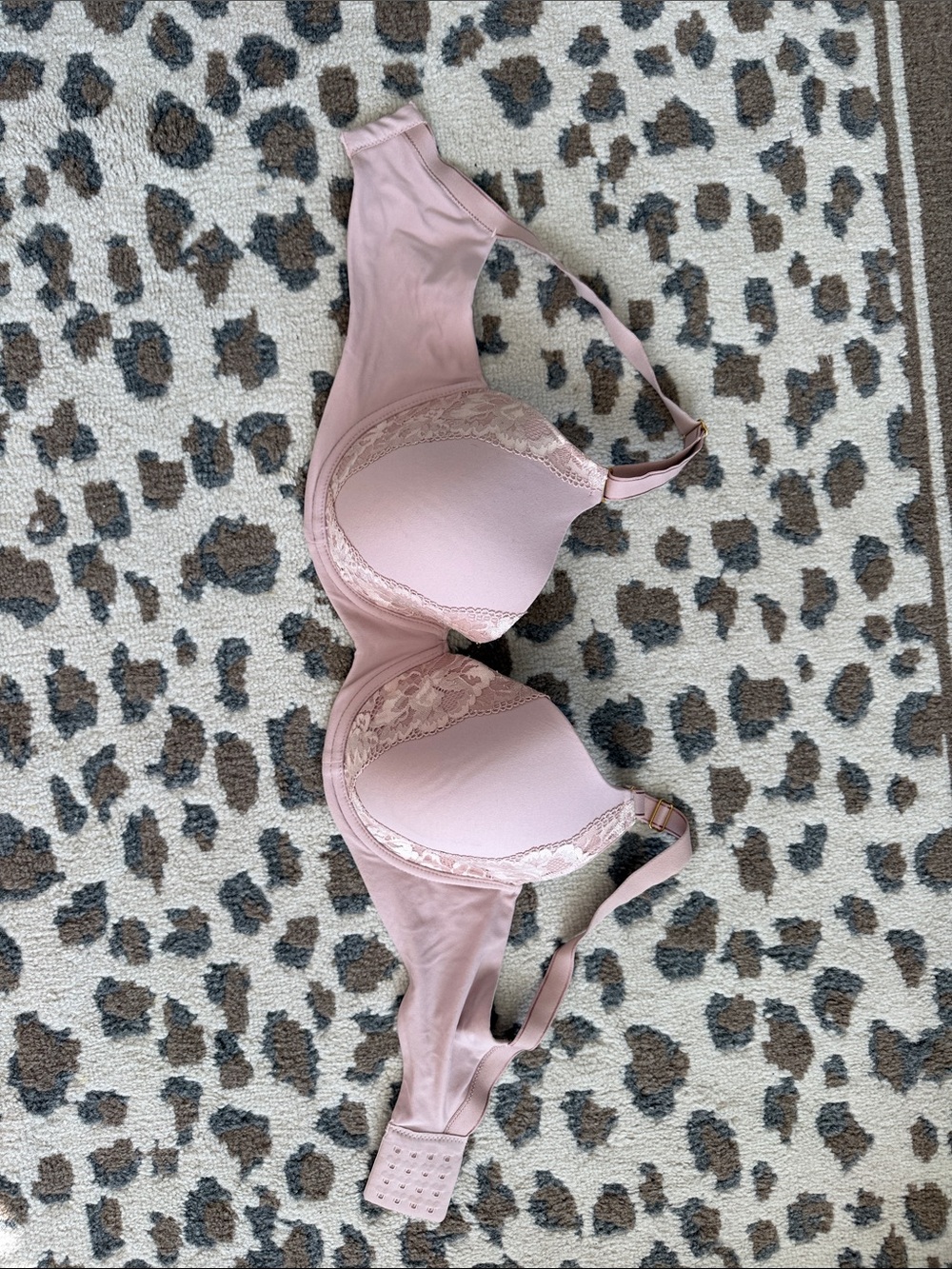 Soma Pink Lace-Trim Underwire Bra
